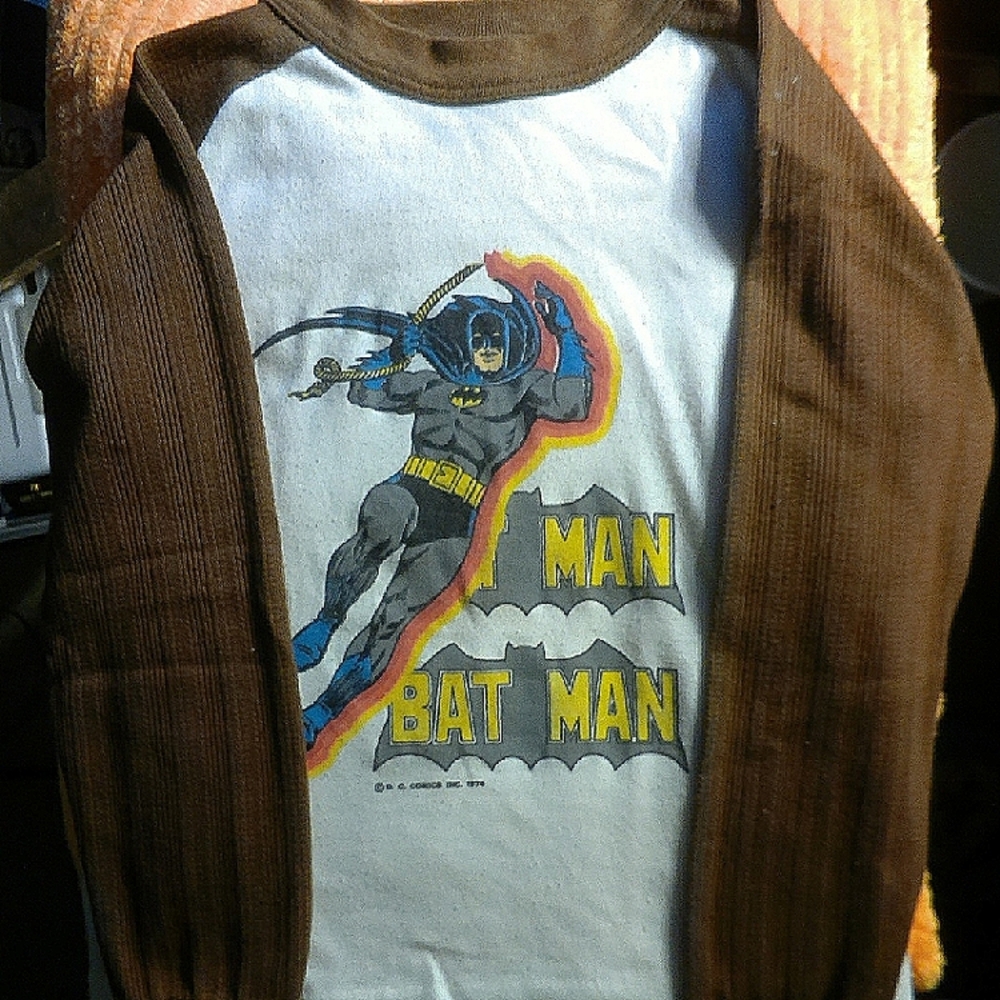 Garanimals Brown and White Batman Long Sleeve Tee